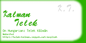 kalman telek business card