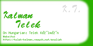 kalman telek business card